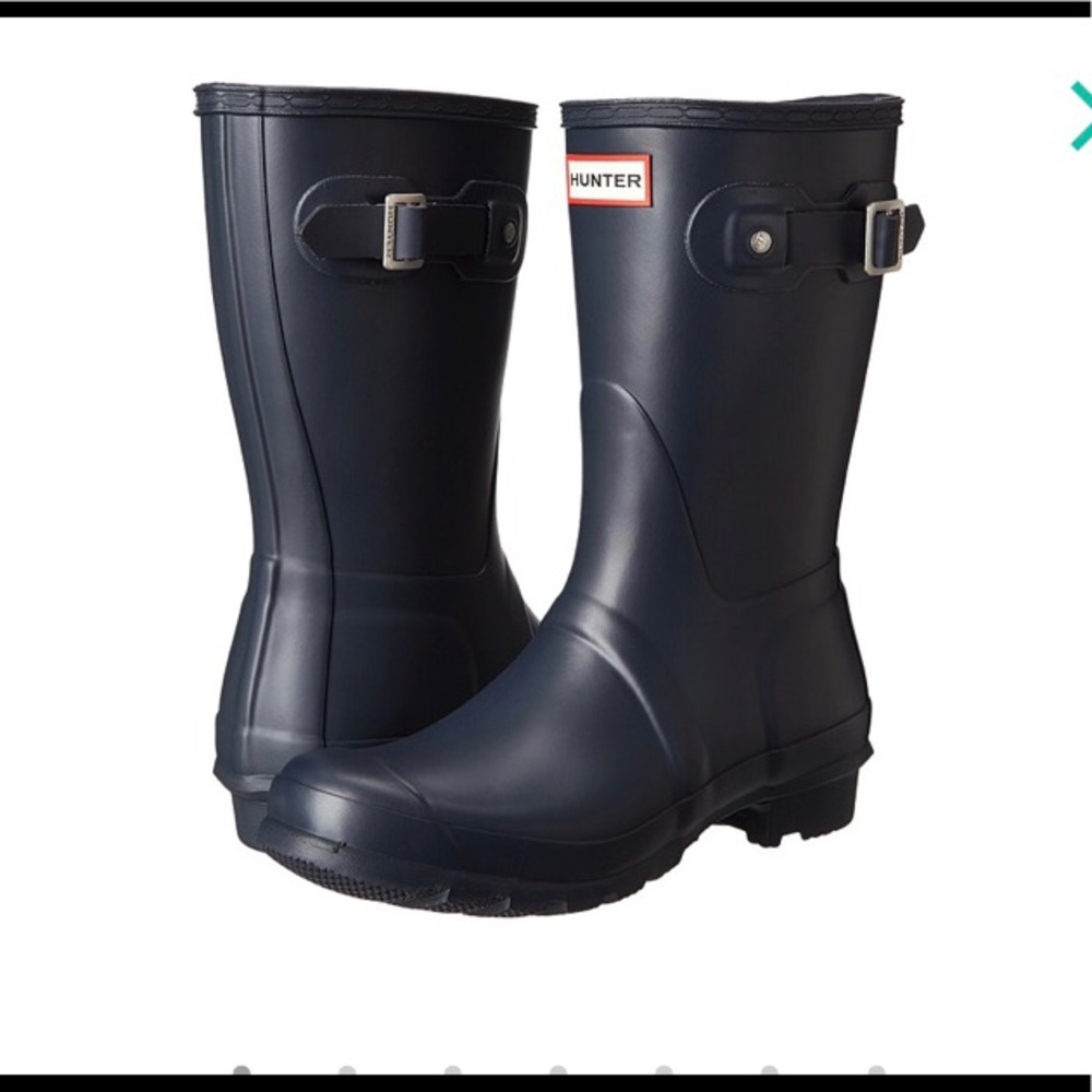 Navy Blue Short Hunter Boots